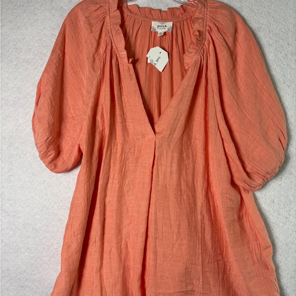 Perch by Blu Pepper Coral Peasant Blouse - Picture 4 of 4